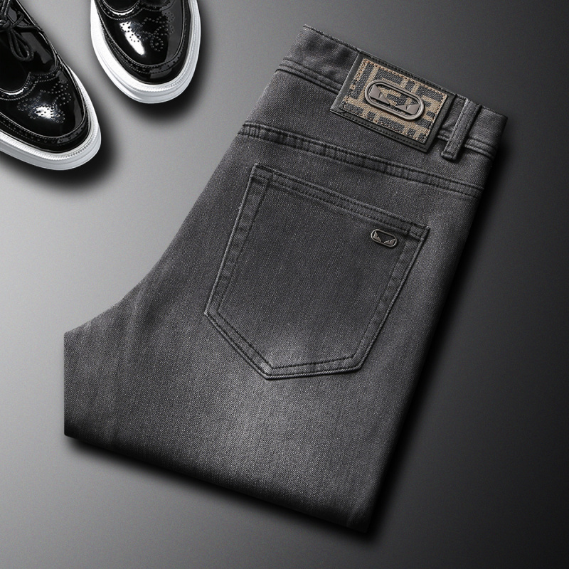 Men'S Fashion Grey Jeans - 2025 autunno nuovi jeans di marca