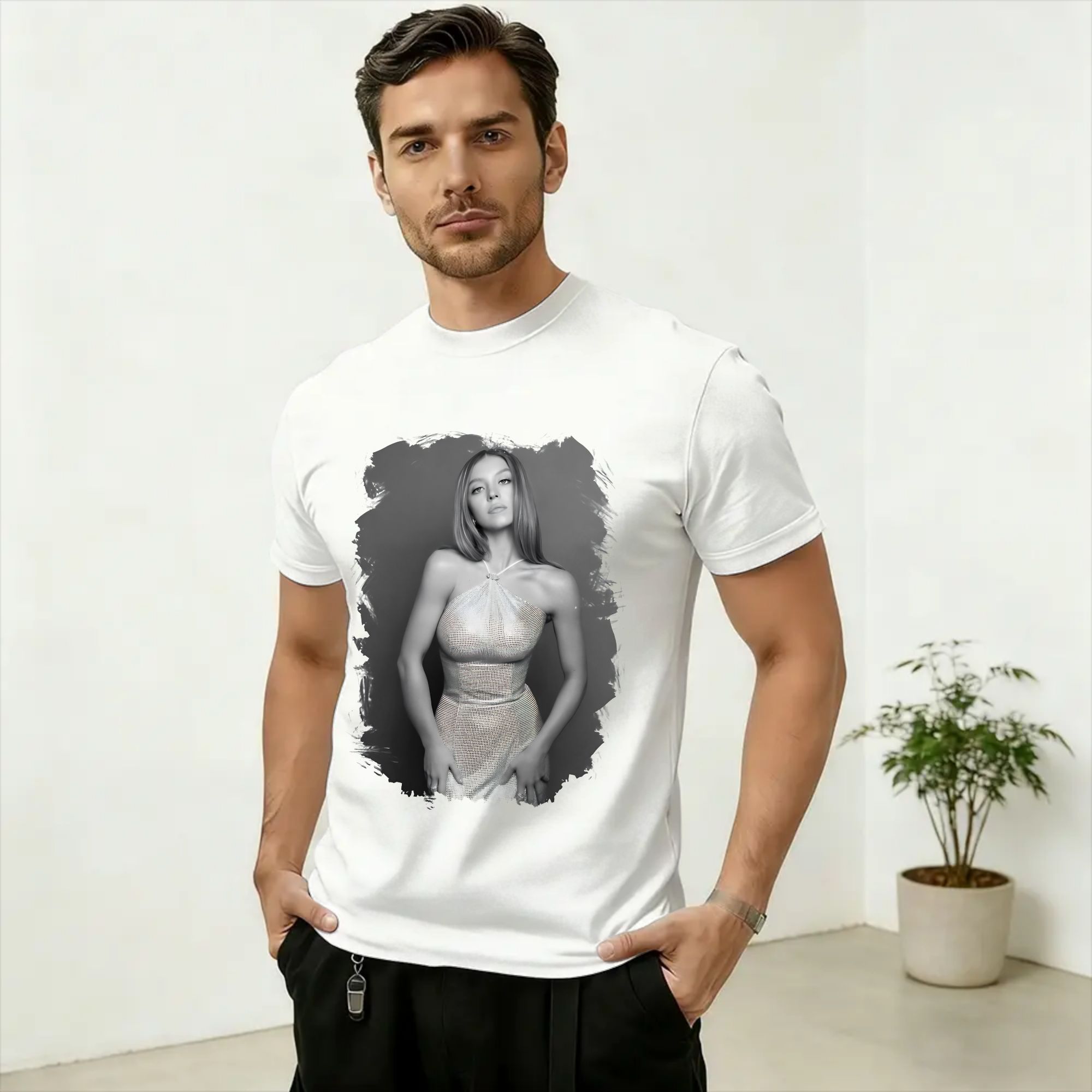 Men'S Fashion Sydney - T-Shirt Streetwear Estiva Sydney Sweeney, Magliette