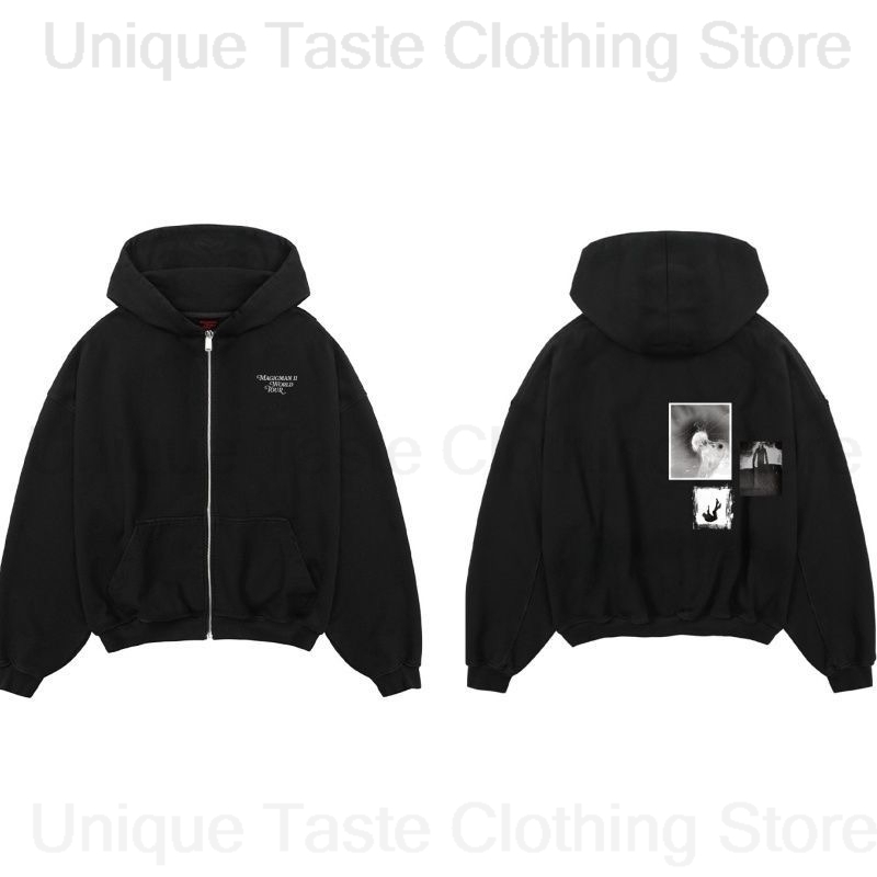 Mens Fashion Zip Up Hoodies - Jackson Wang MAGICMAN 2 Stesso Felpe