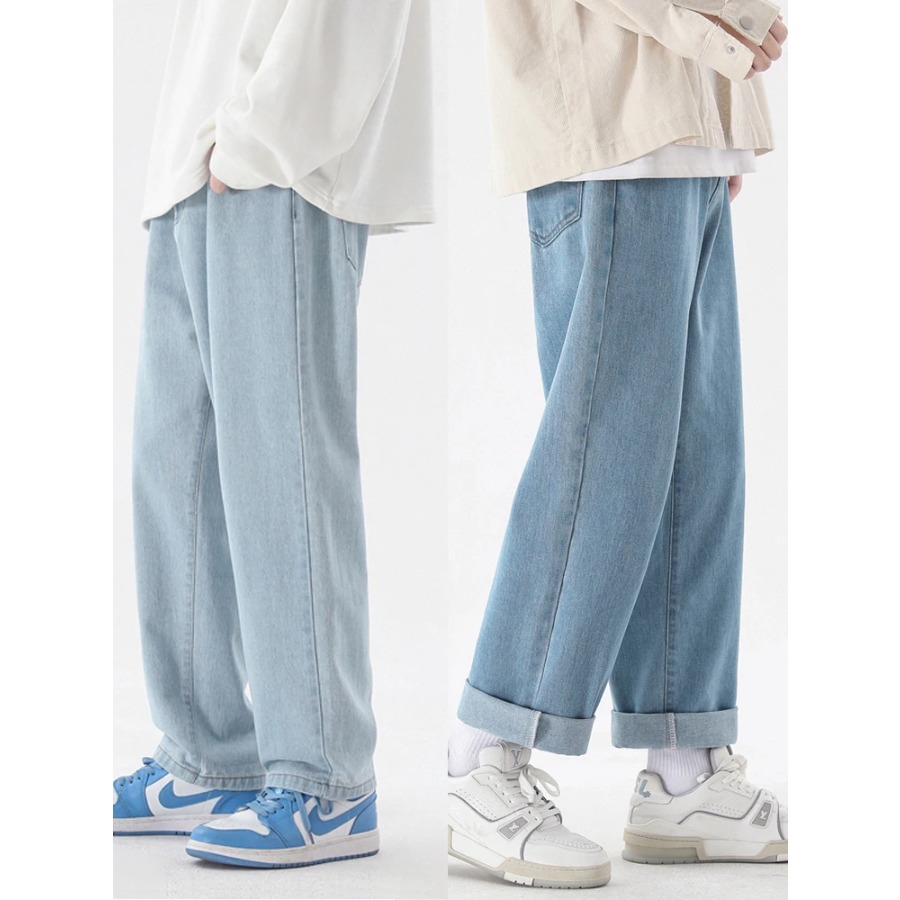Men'S Fashion Grey Jeans - Nuovi Jeans Casual da Uomo alla