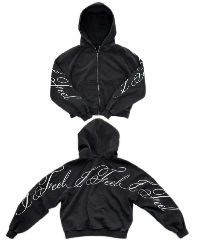 Mens Fashion Zip Up Hoodies - Y2K harajuku Gotico Lettera Stampa Retro
