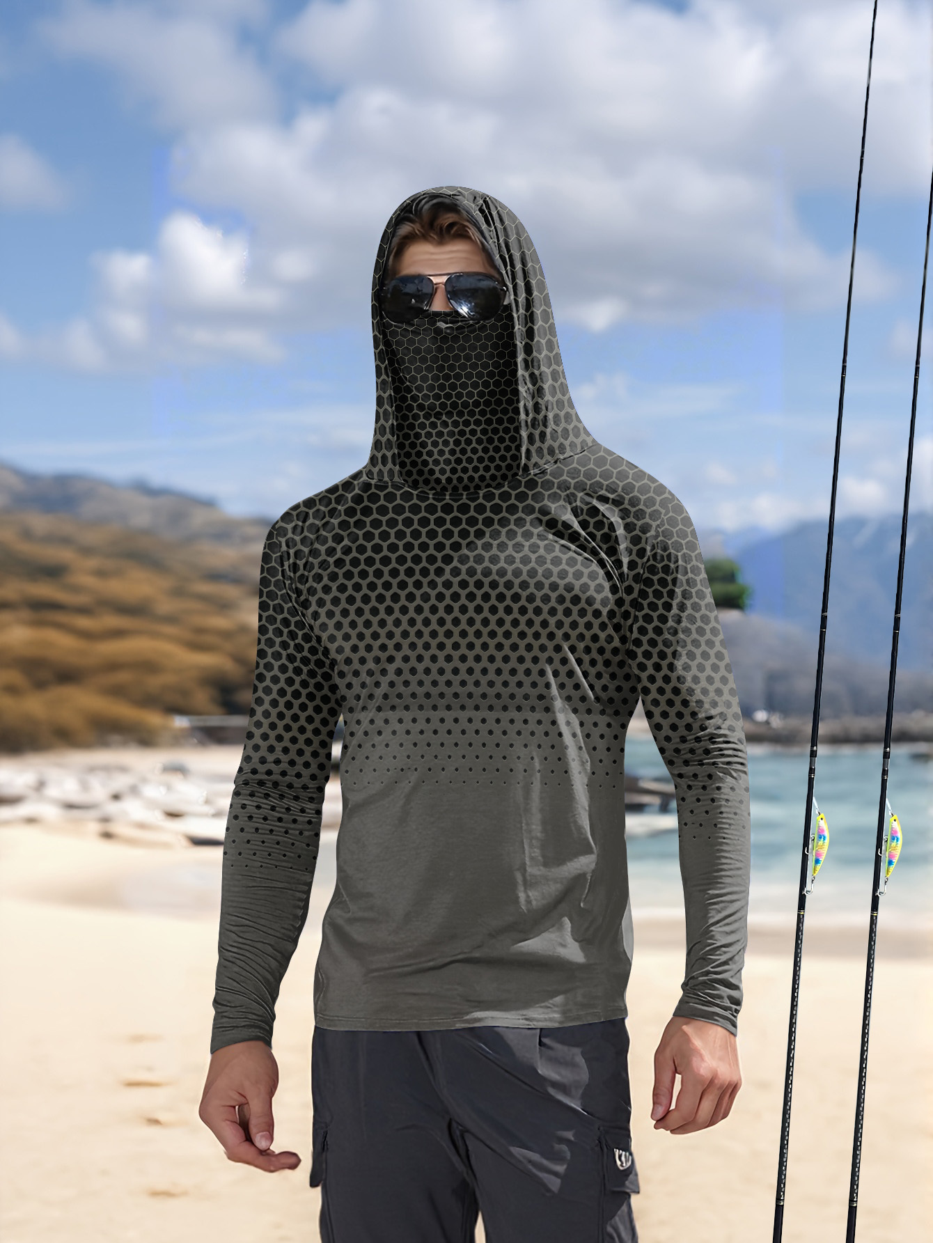 Mens Fashion Summer - Felpa da Pesca Estiva per Uomo