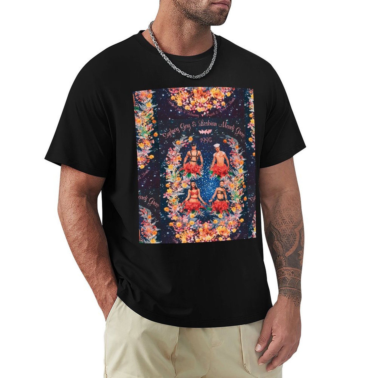 Men'S Fashion Sydney - T-shirt con stampa artistica a tema