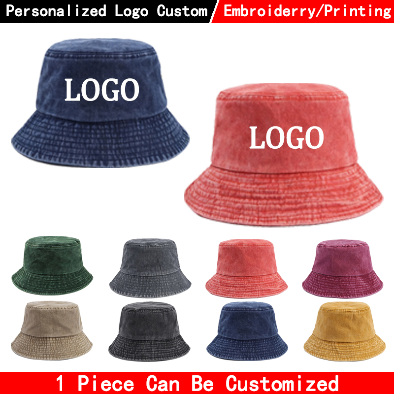 Men'S Fashion With Hat - Cappello da pescatore in denim con