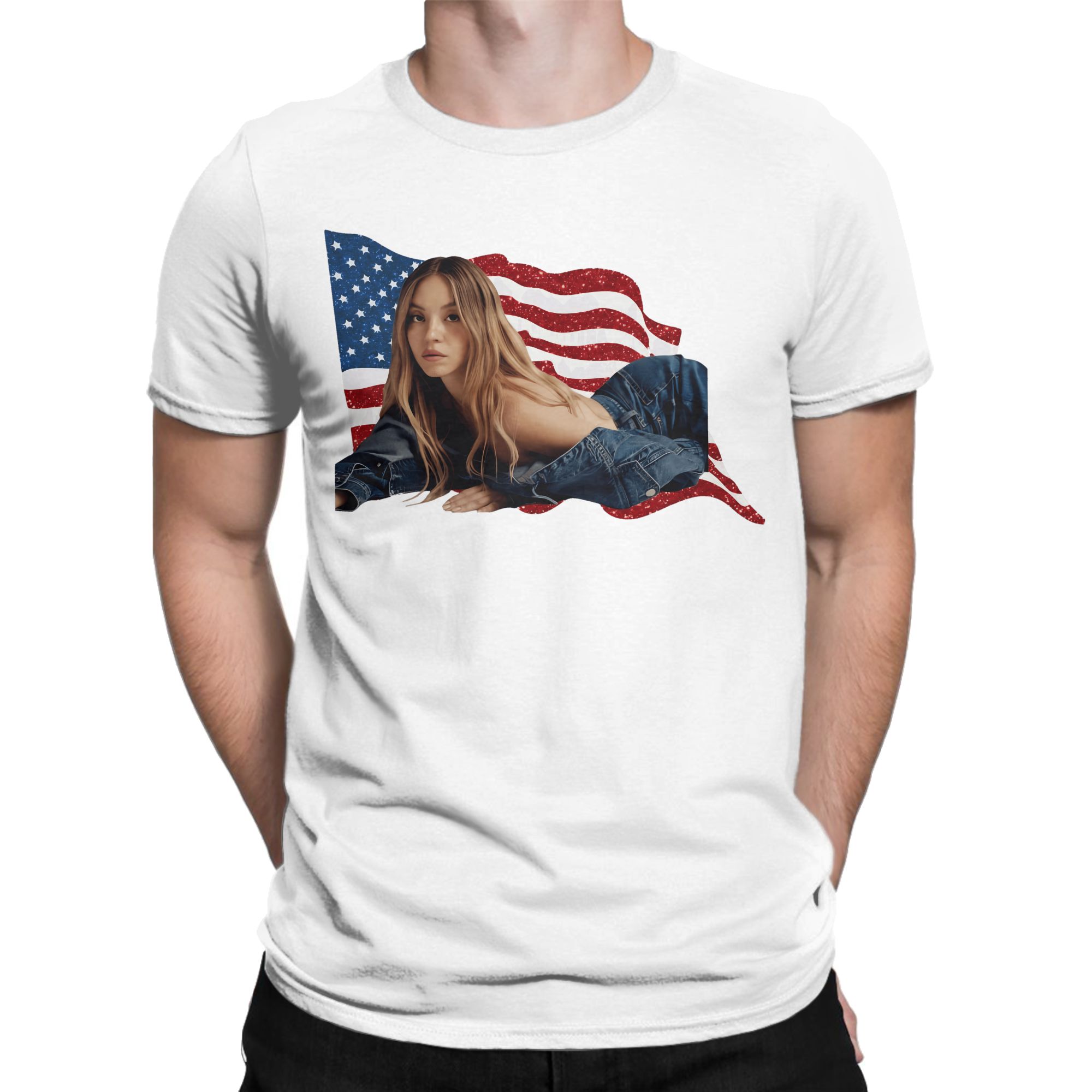 Men'S Fashion Sydney - Sydney Sweeney T Shirt in cotone