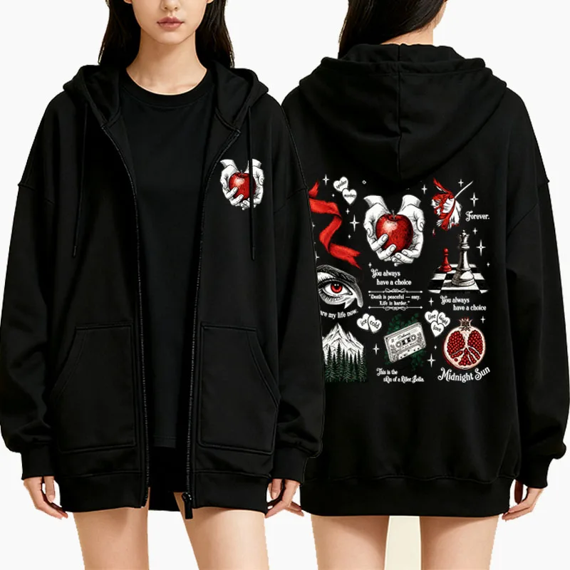 Mens Fashion Zip Up Hoodies - Felpe con cappuccio e cerniera Wolf