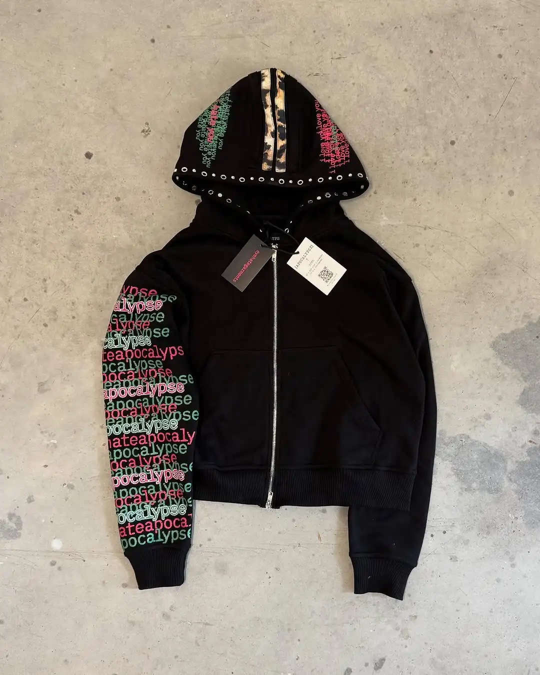 Mens Fashion Zip Up Hoodies - Felpa con cappuccio Eyehategarment Street Fashion