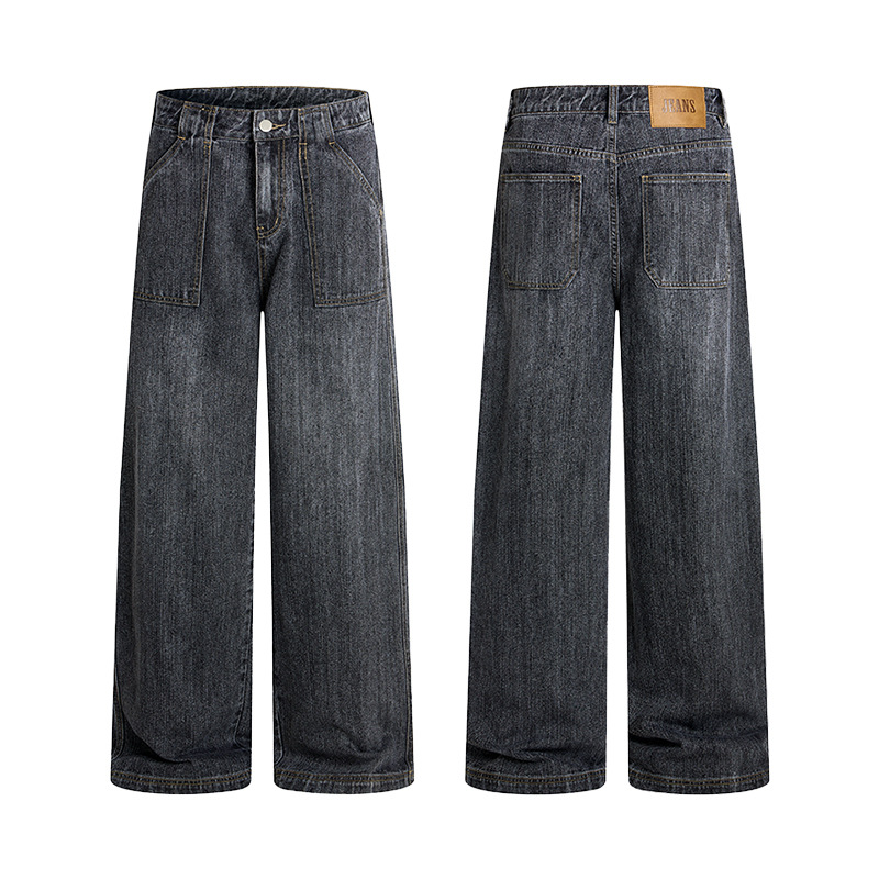 Men'S Fashion Grey Jeans - Jeans da Uomo Vintage di Nuova