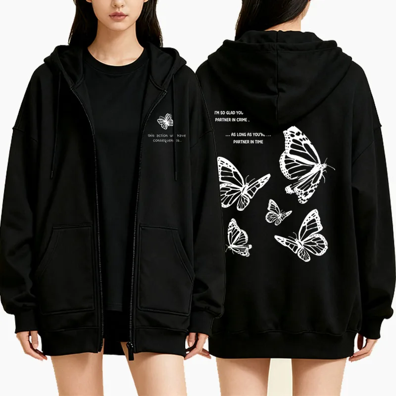Mens Fashion Zip Up Hoodies - Felpa con cappuccio e zip con