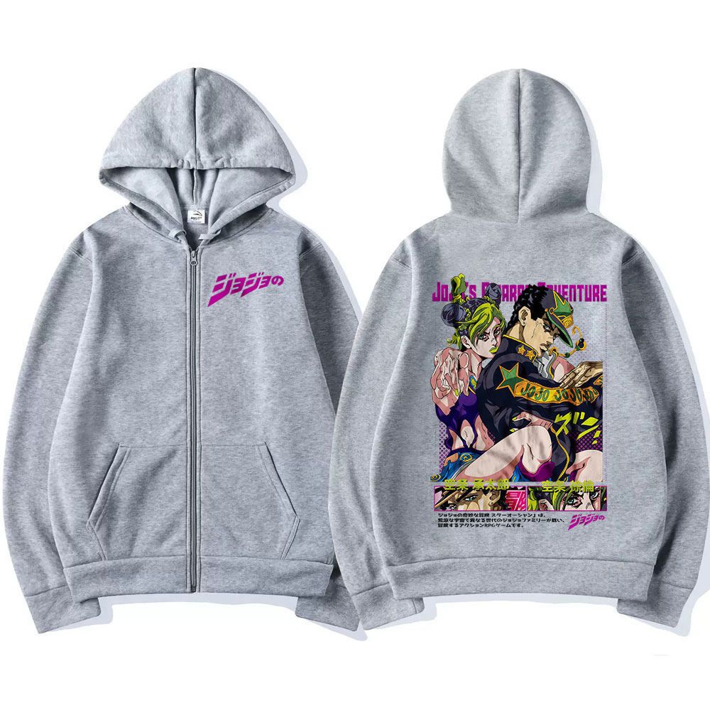 Anime Jojo Bizarre Adventure F - Mens Fashion Zip Up Hoodies recensione e prezzo