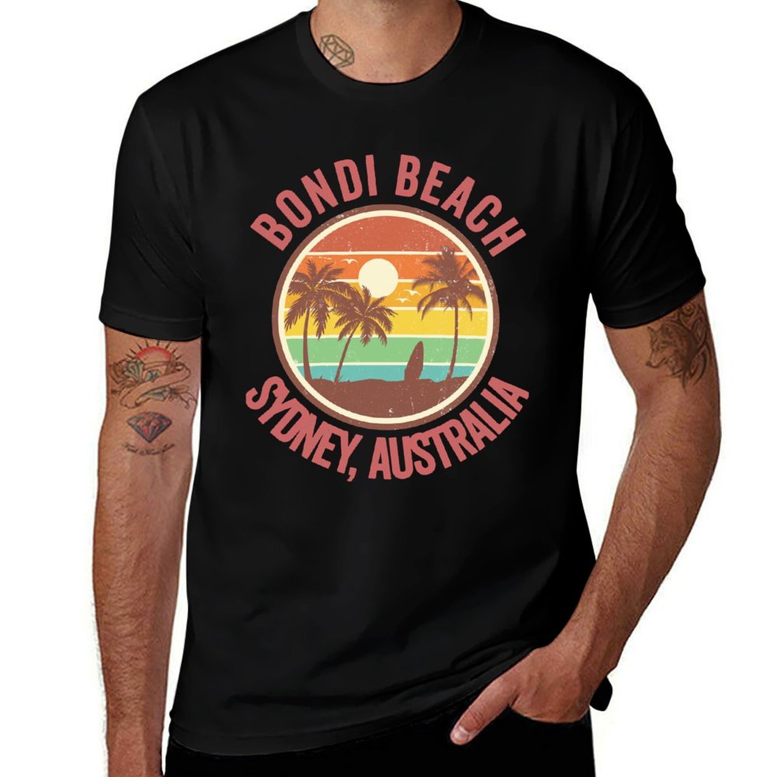 T-shirt retrò Bondi Beach Sydn - Men'S Fashion Sydney recensione e prezzo