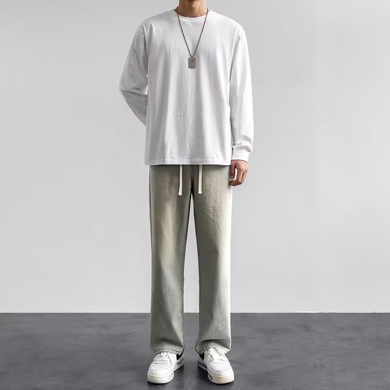 Jeans da uomo in stile streetw - Men'S Fashion Grey Jeans recensione e prezzo