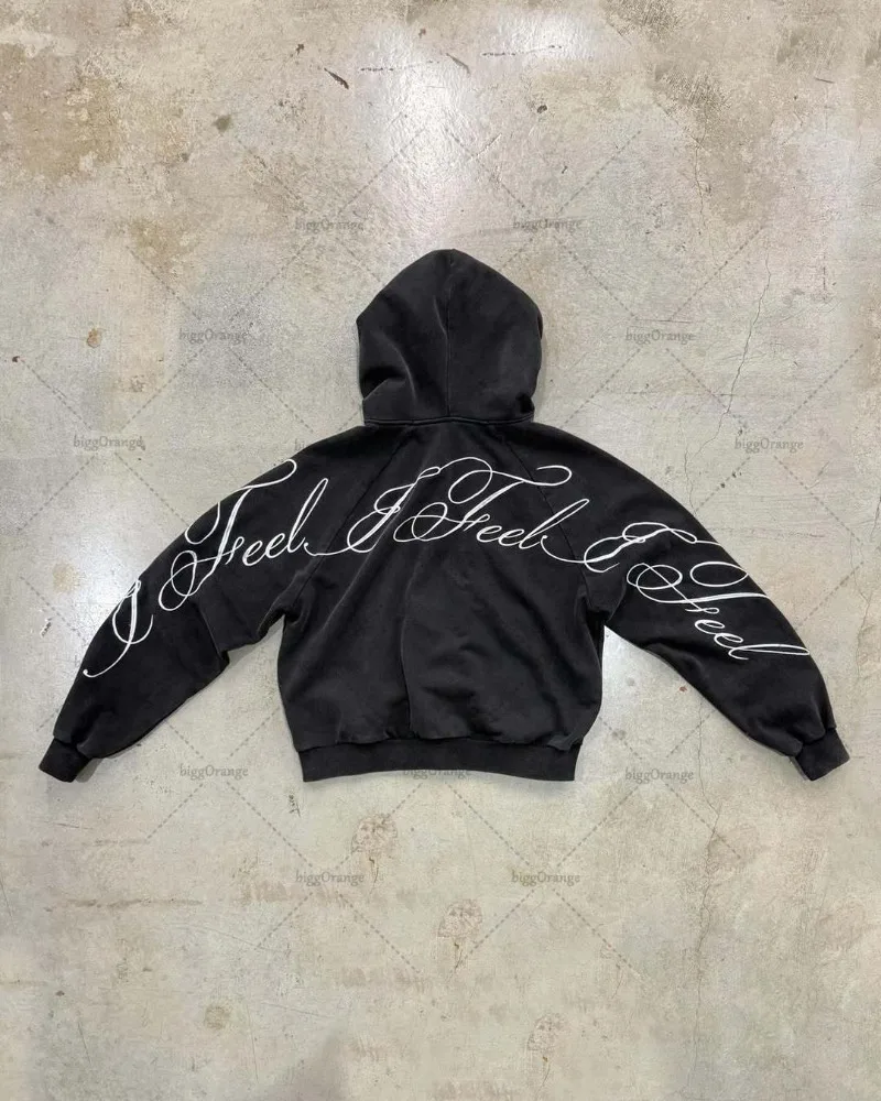 Y2K harajuku Gotico Lettera St - Mens Fashion Zip Up Hoodies recensione e prezzo