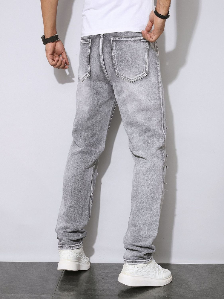 Jeans Casual da Uomo in Denim  - Men'S Fashion Grey Jeans recensione e prezzo
