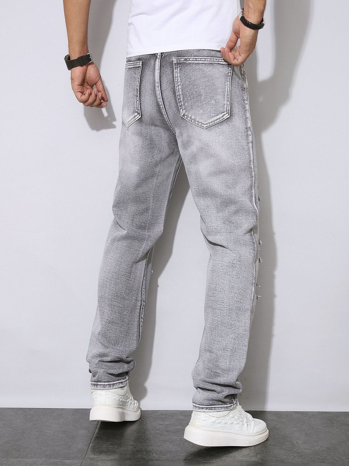 Jeans Casual da Uomo in Denim  - Men'S Fashion Grey Jeans recensione e prezzo