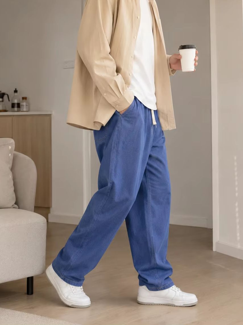 Jeans Casual da Uomo, Gamba La - Men'S Fashion Grey Jeans recensione e prezzo
