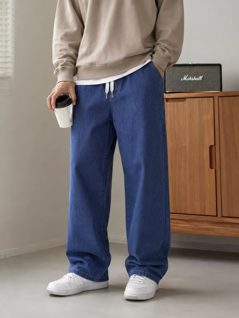 Jeans Casual da Uomo, Gamba La - Men'S Fashion Grey Jeans recensione e prezzo