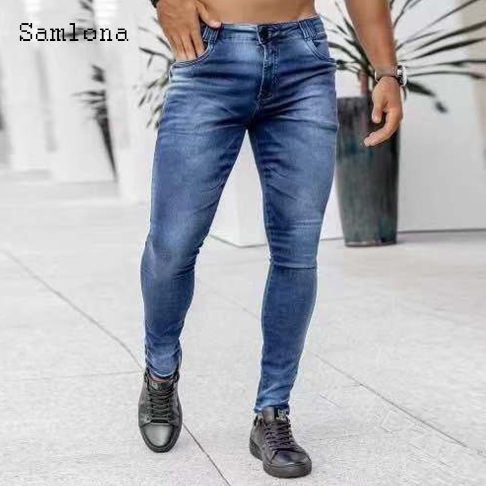 Samlona Jeans moda uomo Skinny - Men'S Fashion Grey Jeans recensione e prezzo