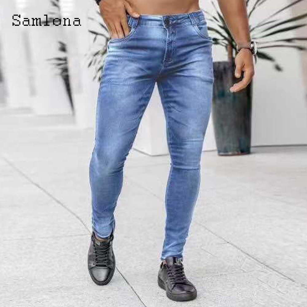 Samlona Jeans moda uomo Skinny - Men'S Fashion Grey Jeans recensione e prezzo