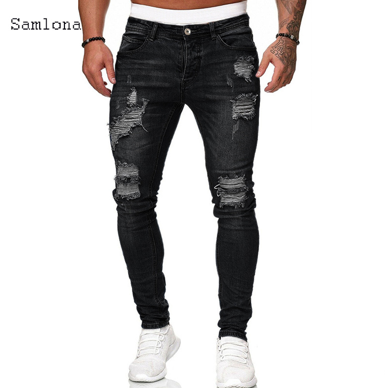 Samlona Jeans moda uomo Skinny - Men'S Fashion Grey Jeans recensione e prezzo
